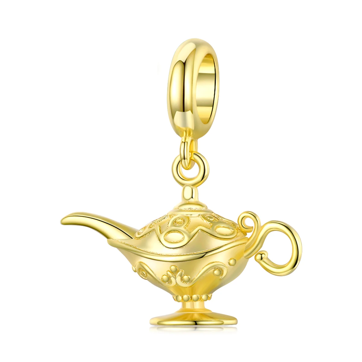 

BAMOER 925 Sterling Silver Wishing Lights Gold Character Pure Metal Charm Pendant for Original Bracelet Bangle DIY SCC1819
