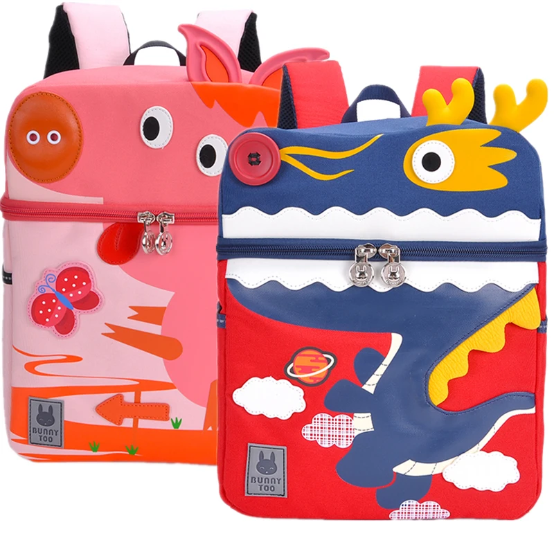 

feiyou hot sale cute light strong children bags large capacity animal cartoon school bags kid backpacks for boys and girls, As picture