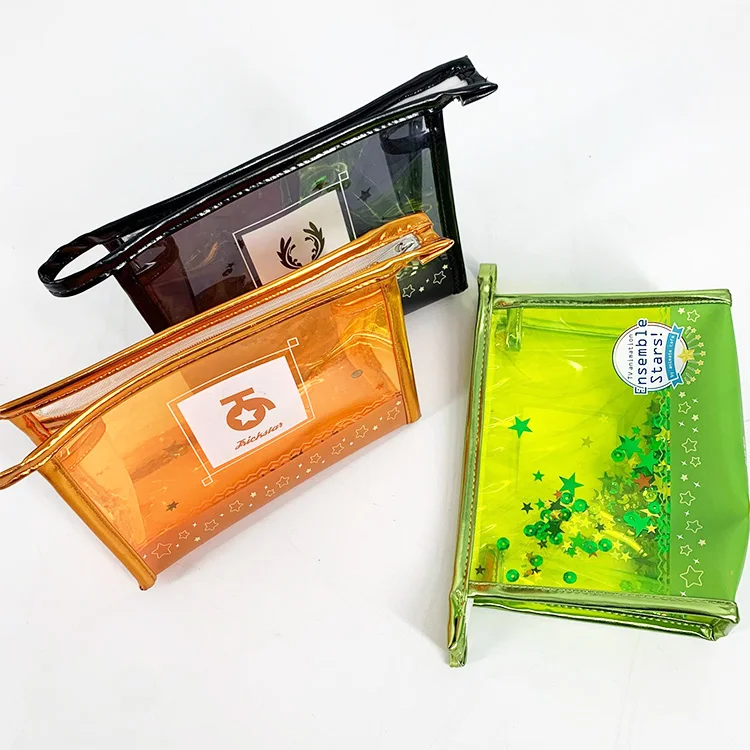 

Bling Bling clear PVC cosmetic bag custom design cosmetic bag, Customize