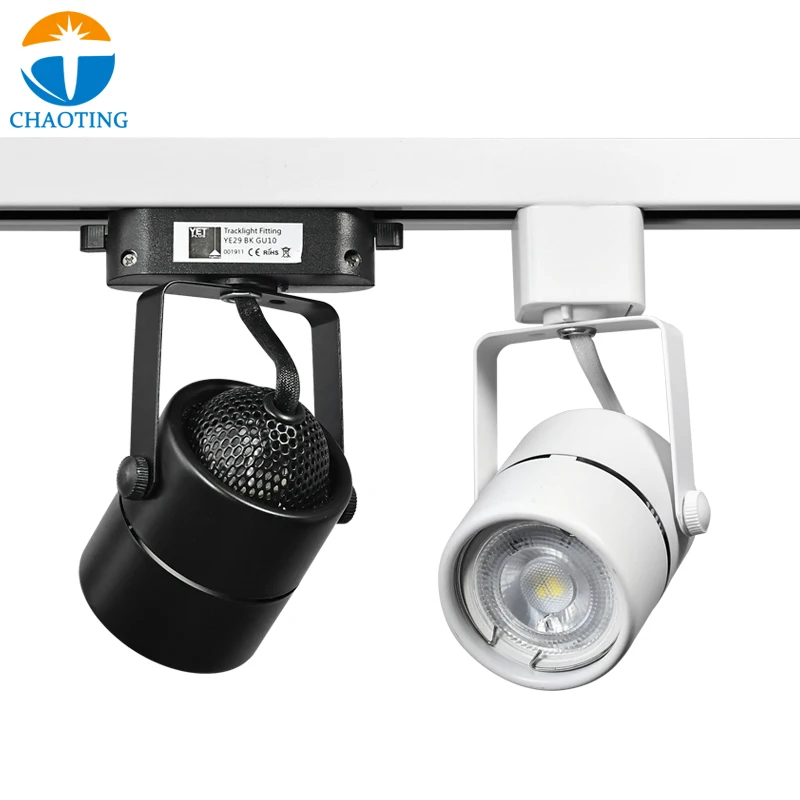 

Surface Mounted Cylinder Adjustable Rail Spot 1 Phase 2Wire Aluminium Track Lamp 360 Degree Rotatable Downlight GU10 Track Light