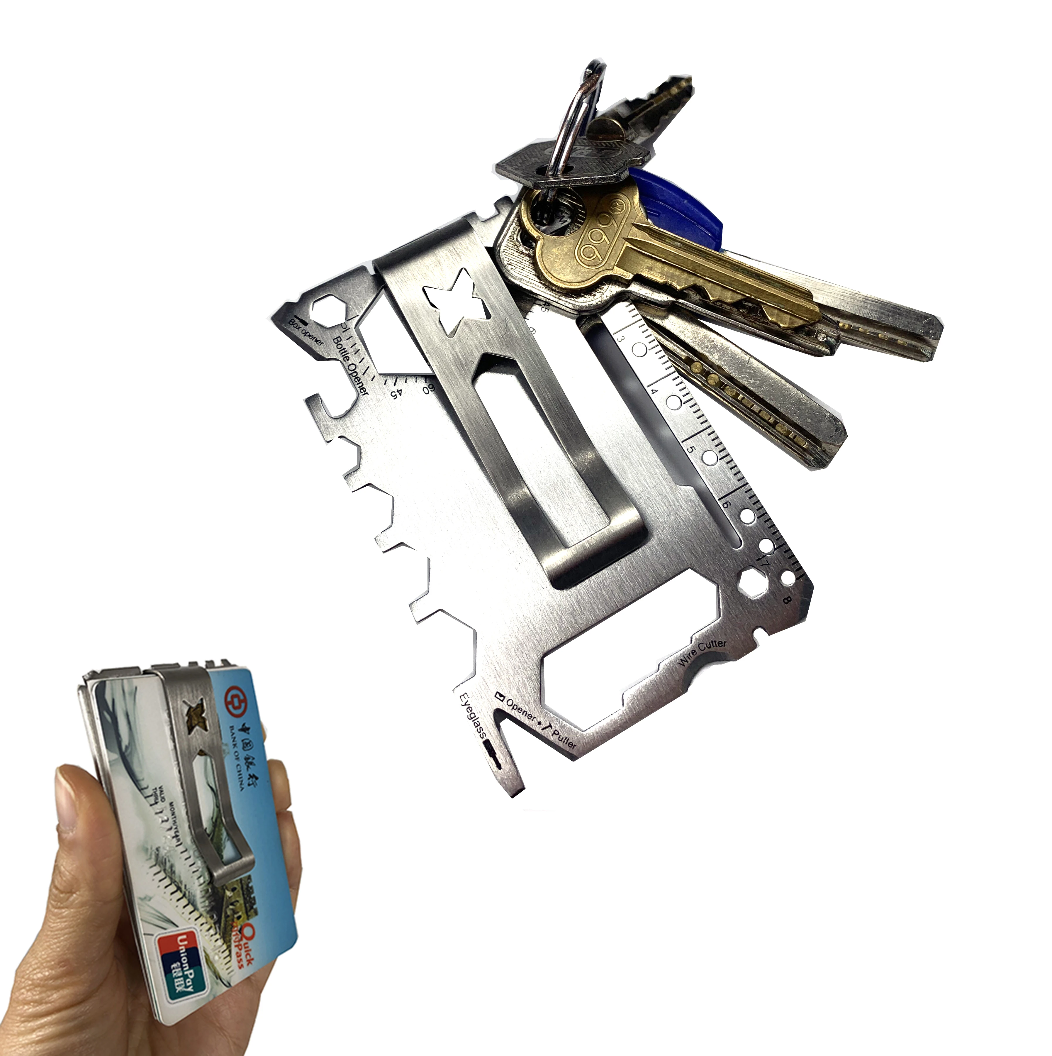 

Hot Sale Portable Creative Gift Money Clip Multi Function Kit Tools Credit Card Tool