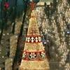 2020 Snow singing custom flocked decoration set artificial branch display big large RGB led lighting programming Christmas tree
