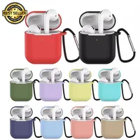 

Link-TO New 2020 airpoding 2 case cover for Apple AirPod available in 17 colors such as off-white airpoding case With Keychain