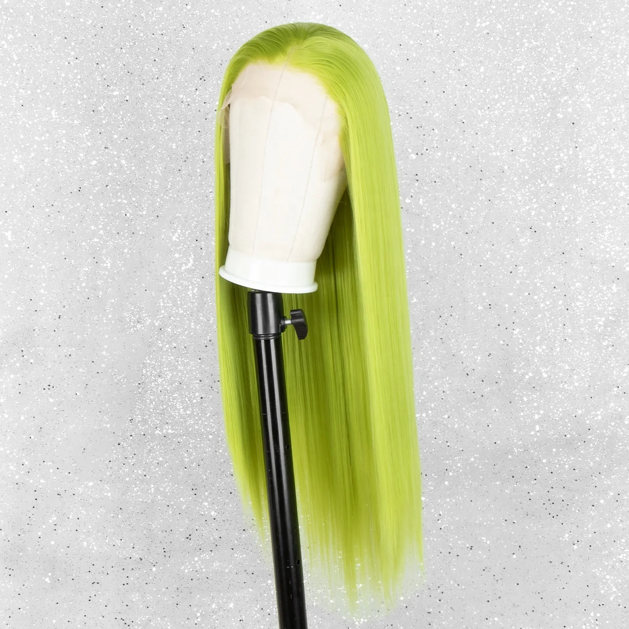 

Aliblisswig 24" Long Straight Wholesale Heat OK Synthetic Lace Front Wig Pastel Green Glueless Lace Front Synthetic Hair Wigs, Pastel green lace front wigs