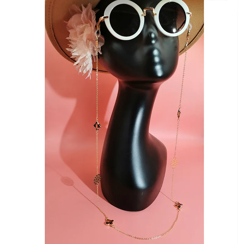 

2021 New Fashion European And American INS Glass Gem Glasses Chain Cweater chain Waist Chain, Picture shows