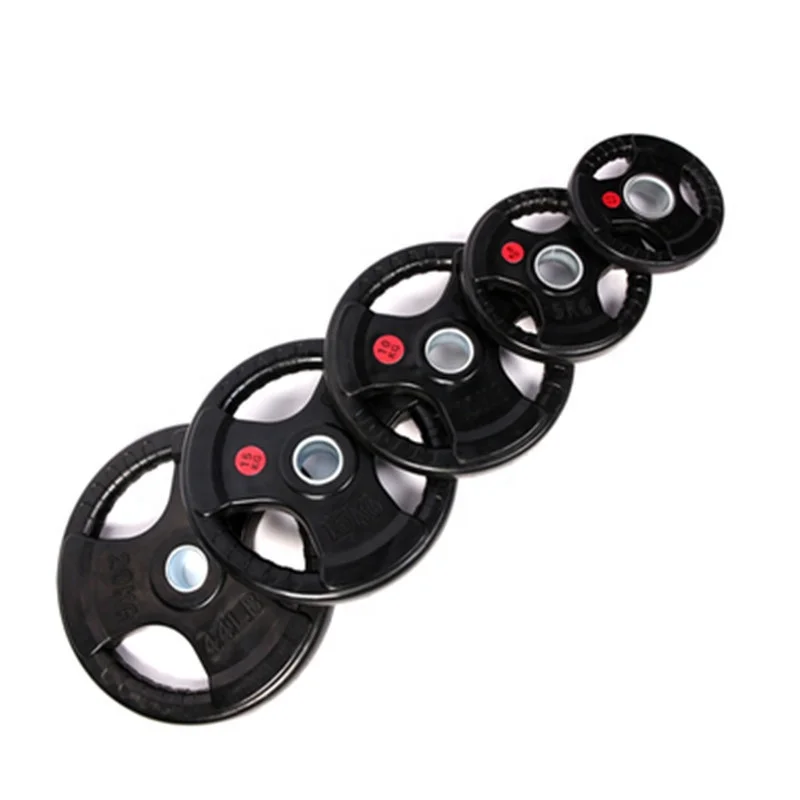 

HGS Customized black rubber coated Multi-specification three-hole barbell