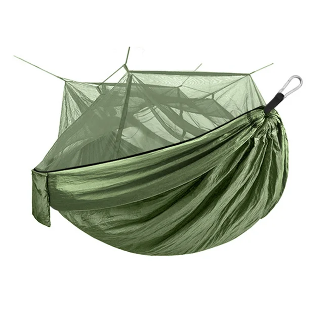 

210T Nylon 2 Person Parachute Camping Hammock With Tree Strap Portable Outdoor Hammock