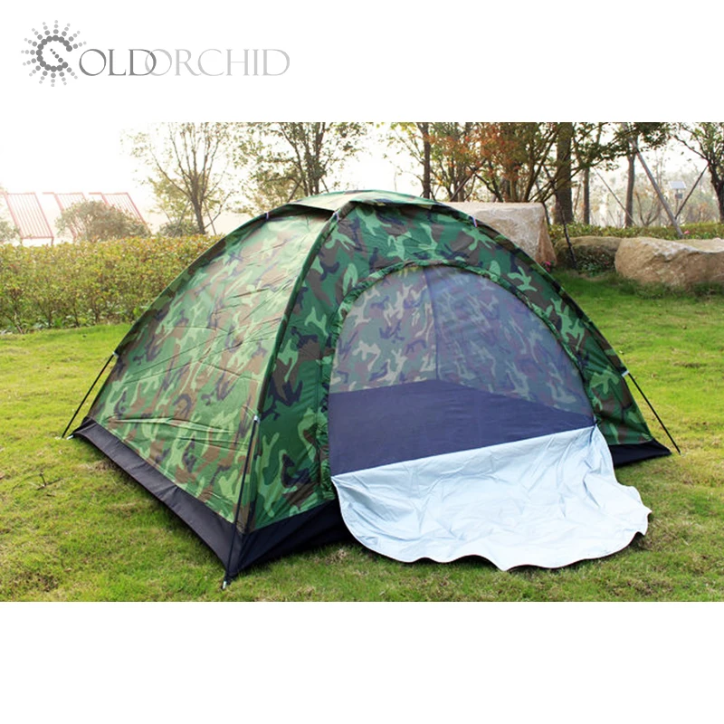 

Outdoor Hiking Fishing singer layer 2 person living resort camouflage hunting tent, Army green camouflage, digital camouflage