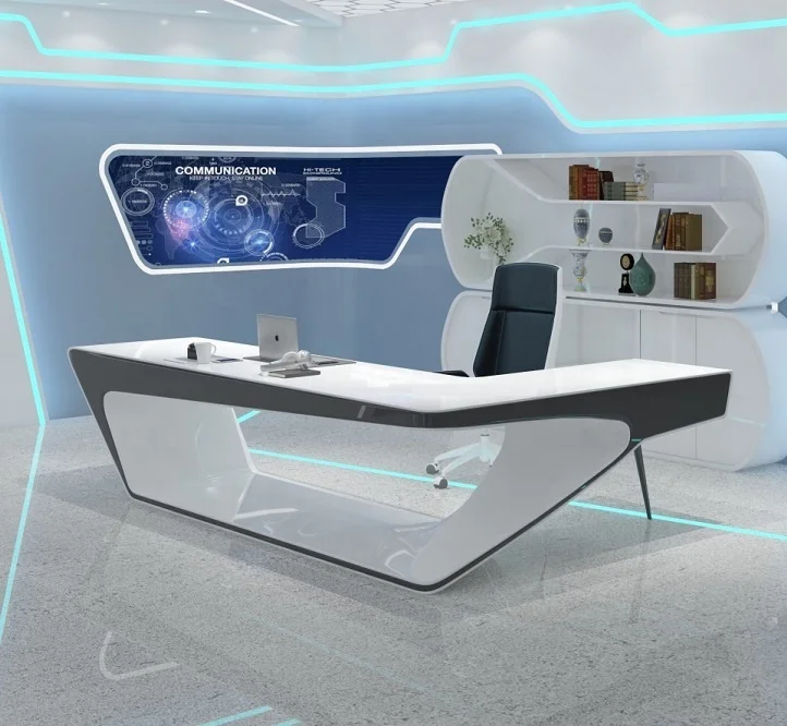 Modern Office Table Boss Office Desk White Manager Desk - Buy Office ...