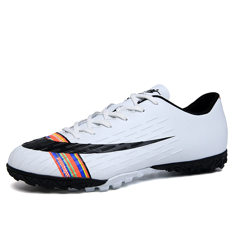 

Factory wholesale new style football shoes small football shoes sneakers 31-45 indoor and outdoor common nail shoes, Blue,black,whlte,,orange