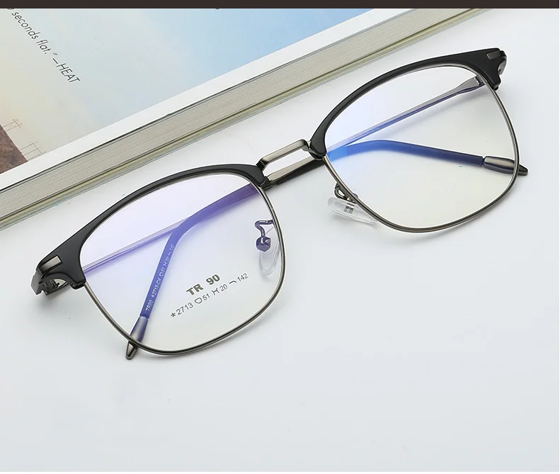 

Gafas Opticas Myopia Custom Stainless Glasses Frames Men Trendy Cheap Ladies Metal Blue Light Blocking Reading Glasses