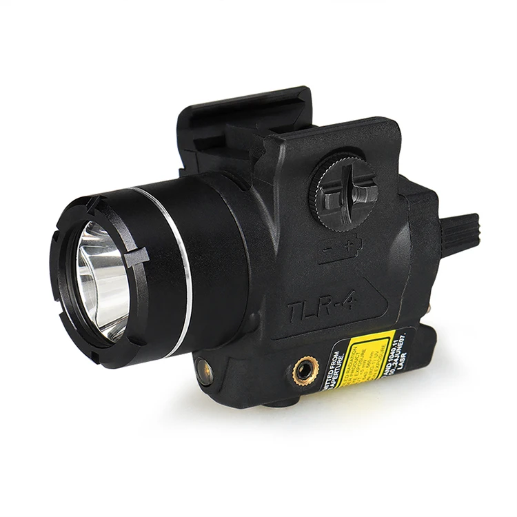 

Huntsman useful pistol T L R-4 flashlight with red laser to point at target, Black/tan