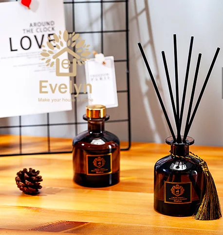 

Personalized low MOQ home decorative aroma perfume glass bottle scented reed flower diffuser