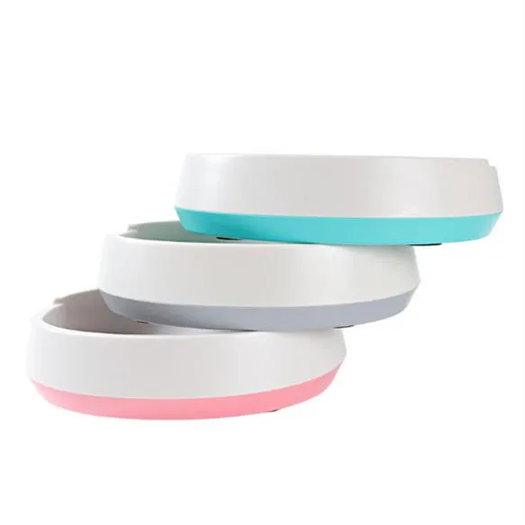 

Manufacturer Wholesale Round Durable Dog Feeding Bowl Glass Pet Food Bowl For Dogs And Cats, Pink,blue,gray
