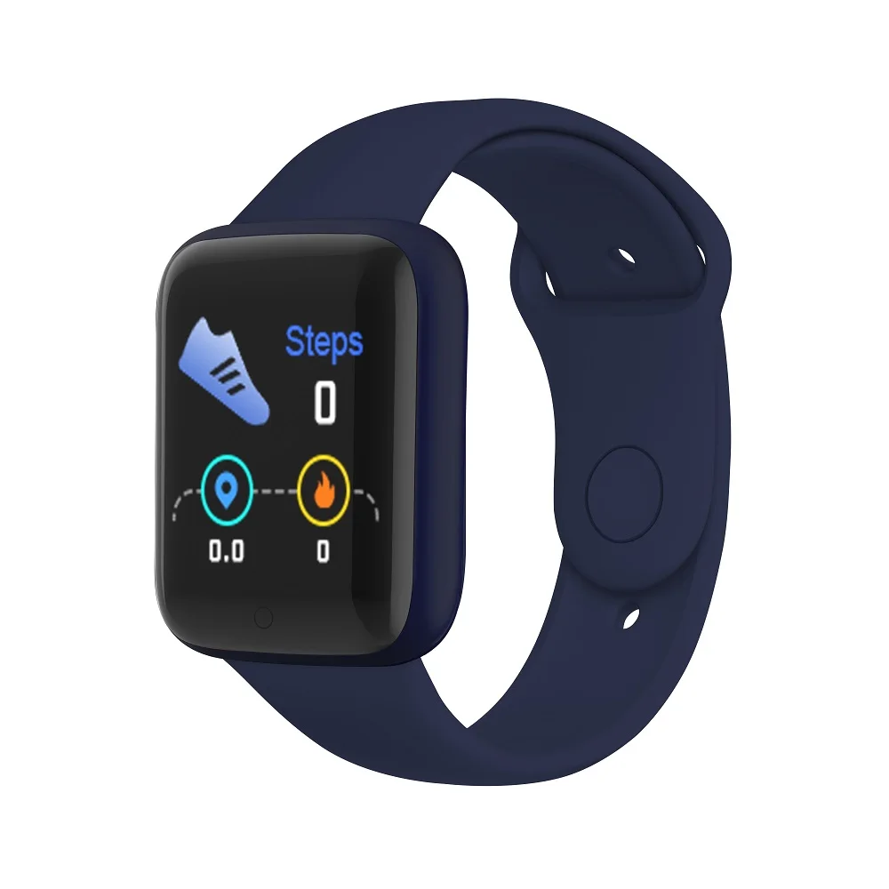 

2021 Y68 D20 Men Women Smartwatch Fitness Tracker Sports Watch D20 Heart Rate Monitor Blood Pressure Smart Brace Watches, Silver black