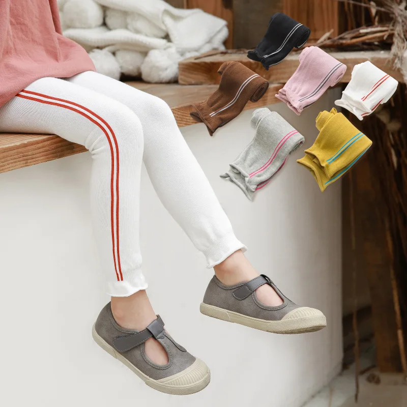 

wholesale high quality children fashion cotton pantyhose solid color leggings tights for girls