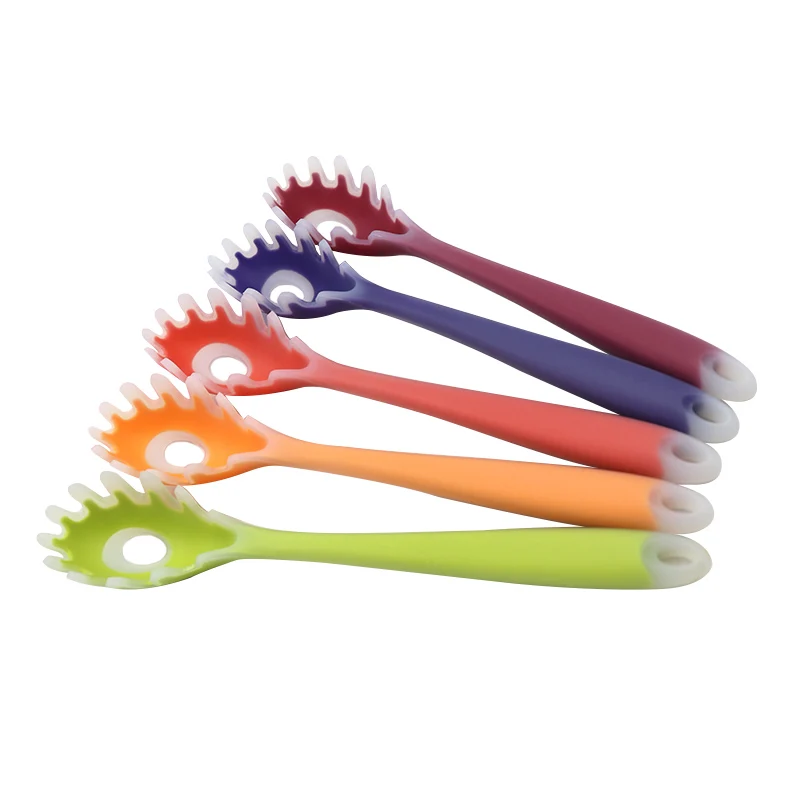 

New Design Durable Stir Noodles Spaghetti Grab Silicone Pasta Spoon Kitchen Utensils Baking Tools, Blue,red,green,orange,yellow