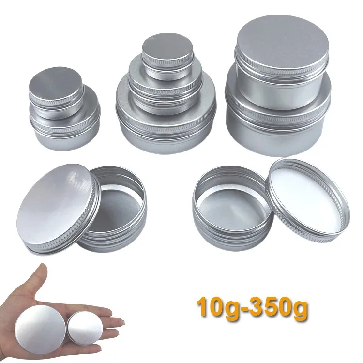 

30ml 60ml 150ml 200ml 250ml Empty Refillable Metal Round Tin Can 50 Ml Aluminum Jar Beard Balm Tins Aluminum Cosmetic Tin