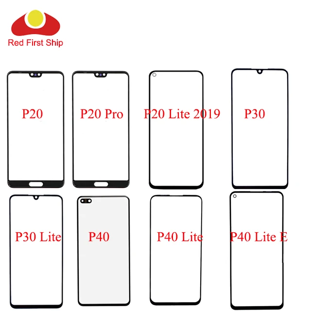 

For Huawei P40 P30 Lite Touch Panel Front Outer Lens LCD Glass P20 Pro Touch Screen With OCA Glue Replacement, Black