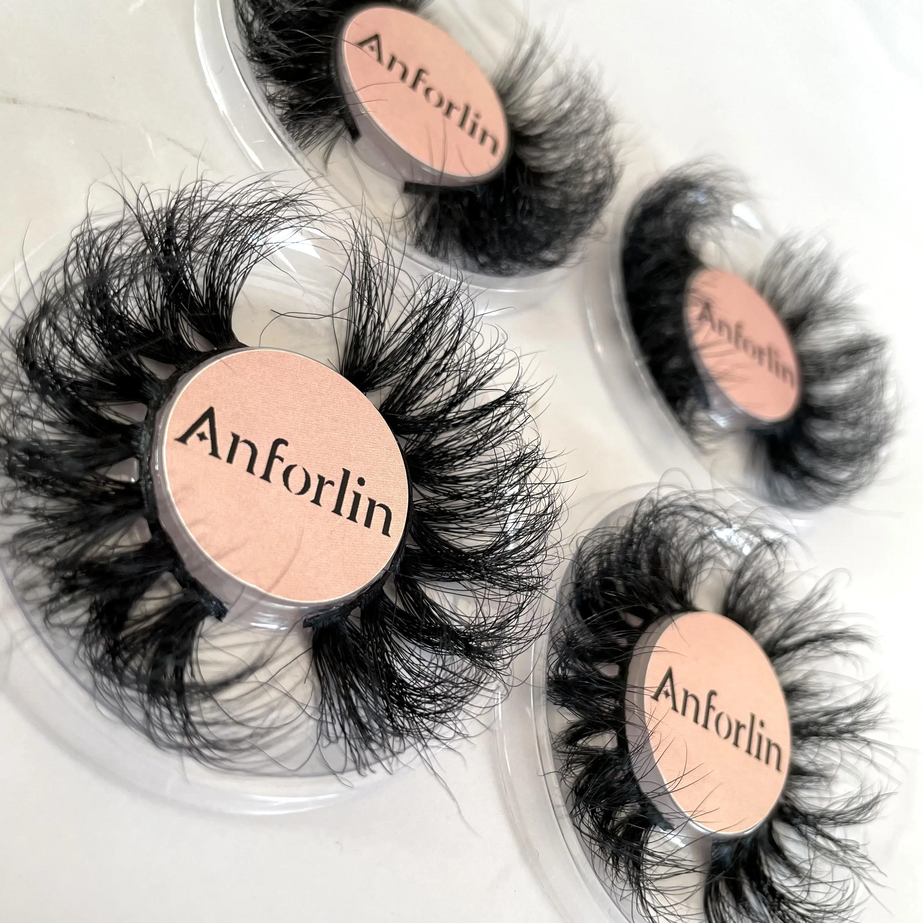 

25mm 30mm 3d fluffy 100% mink eyelash customized package box private label wholesale fluffy full strip lashes vendor, Natural black