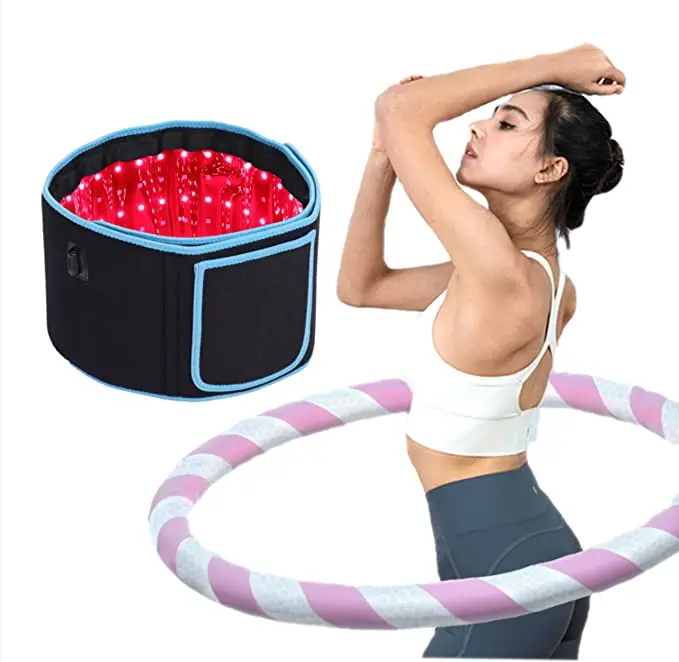 

Custom Pain Relief Weight Loss Light Belly Belts Infrared 660nm 850nm Led Red Light Infrared Therapy Wrap Belt For Body Slim, Black physical therapy belt