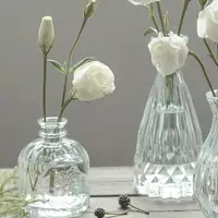 

Classic High Quality Decorative Glass Flower Vase Oblique Mouth Vase for home and outdoor wedding decor