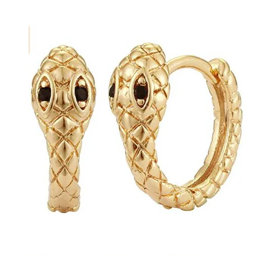 

Hoop Earrings Retro Simple Drop Long Snake Earrings for Women