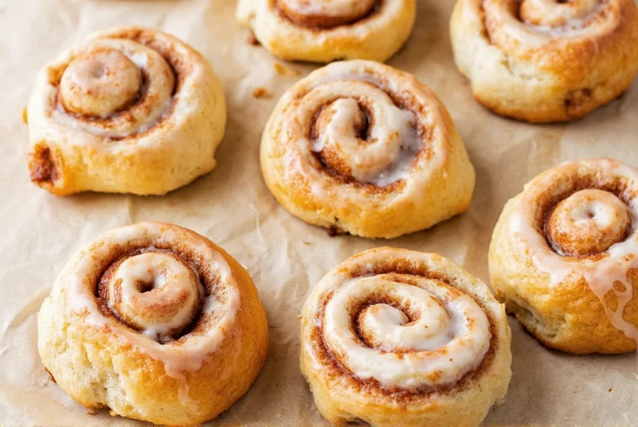 Orange cinnamon buns served with coffee