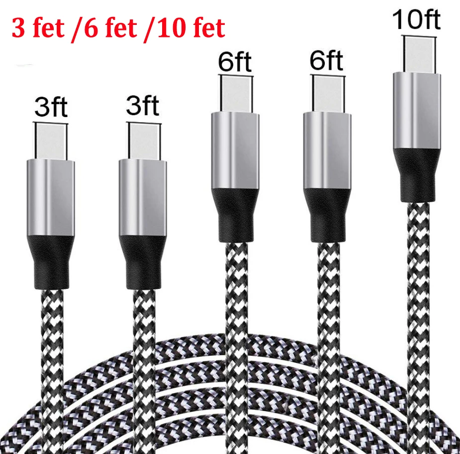 

Braided nylon 6ft Type C Fast Charging Cable USB-C Rapid Cord cable manufacturing equipment cable usb, Black red