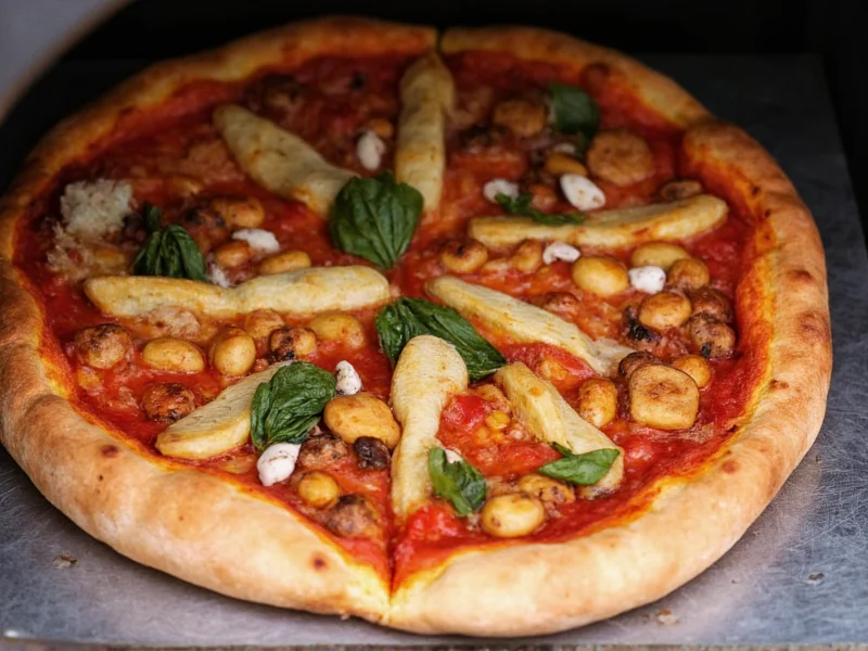 Homemade oak-fired pizza with perfect char