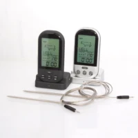 

Food Meat Toast Cooking Thermometer with Remote Stainless Steel Probe auto backlight