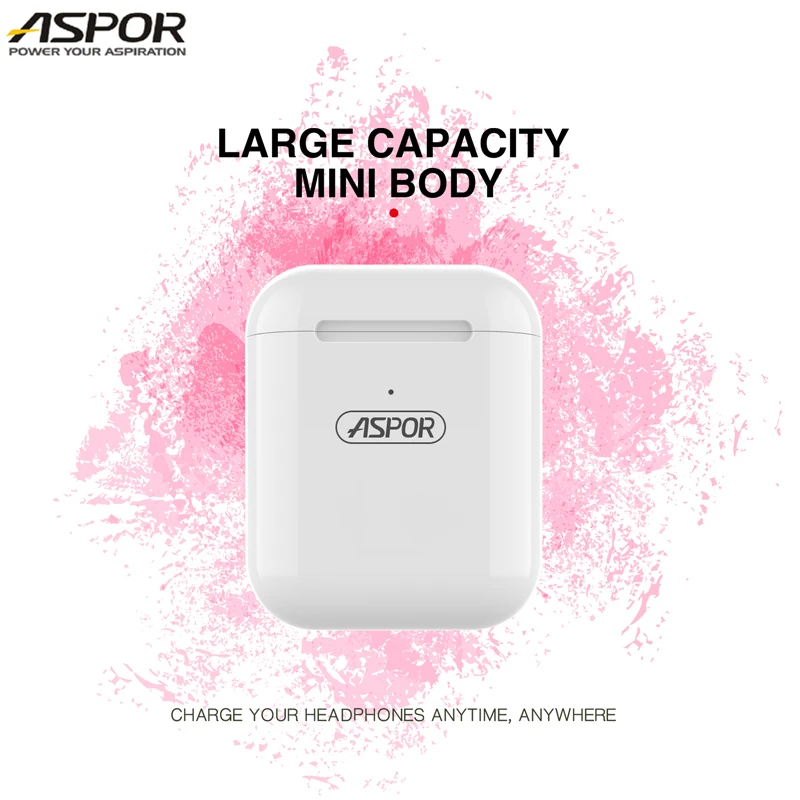 

ASPOR Top Quality Apods With Pop Up Window Wireless Earbuds, White