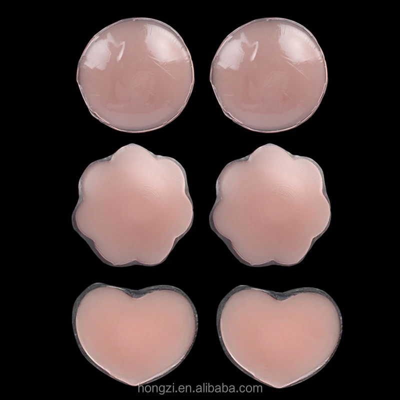 Silicone Gel Nipple Pad Covers Invisible Adhesive Reusable Self Breast Bra Cover 