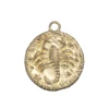 Popular High Quality Brass Round Pendant Bracelet Charm For women