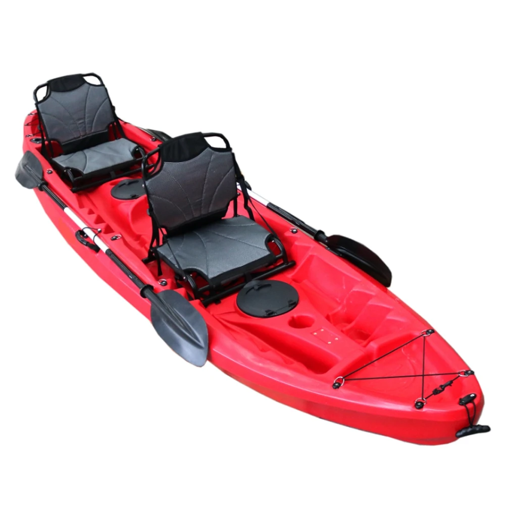 

Plastic Boat canoe kayak 12ft Tandem Sit On Top Fishing Kayak, Red, yellow etc, as your needs