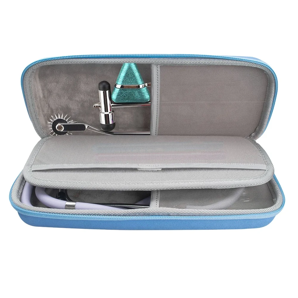 

Travel Case for 3M Littmann Classic III, Lightweight II S.E, Cardiology IV Diagnostic, MDF Deluxe Stethoscopes box, Black blue