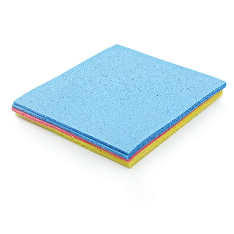 

New factory Produce and Wholesale Magic Wet Cellulose Sponge Cleaning Cloth for Kitchen-4mm thickness 18x20cm 3pcs/bag