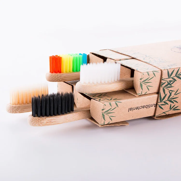 

100% Natural Eco Friendly Reusable Biodegradable Organic Bamboo Toothbrush With Logo