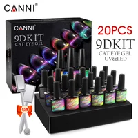 

2020 Newest CANNI 9D Chameleon Cat Eye Nail Gel Magnetic Soak Off Gel Nail Polish Shining Gel Lacquers Nail Enamel Varnish Kit