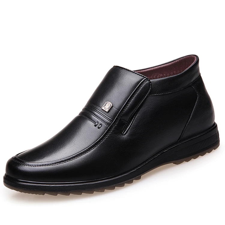 

Latest fashion men's suit business plus velvet constant temperature warm cotton suede flat shoes