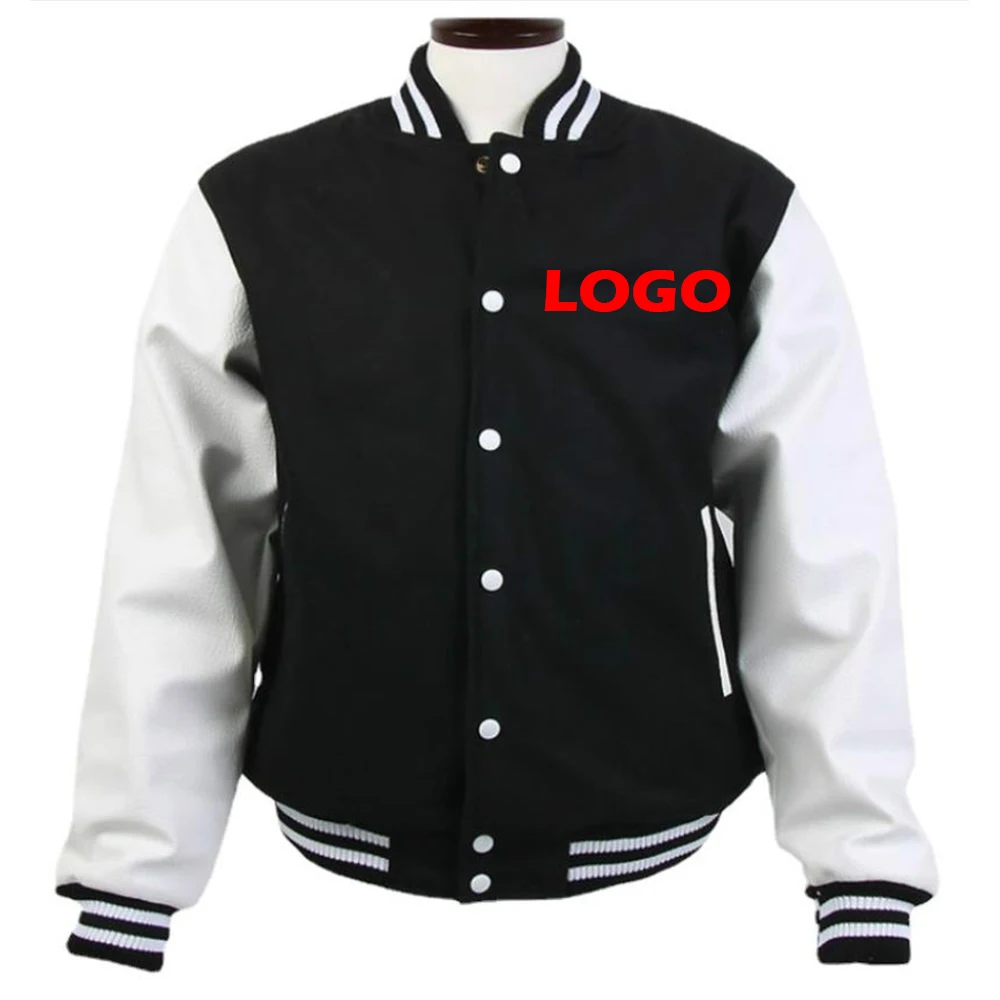 

High Quality Custom Made jeans denim man leather jacket for men