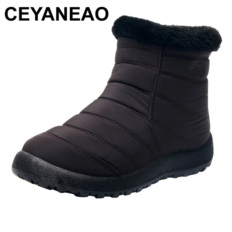 

CEYANEAO Snow Boots for Women Winter Warm Ankle Short Bootie Casual Waterproof Shoes Warm Shoes Woman Comfort Boots Comfortable