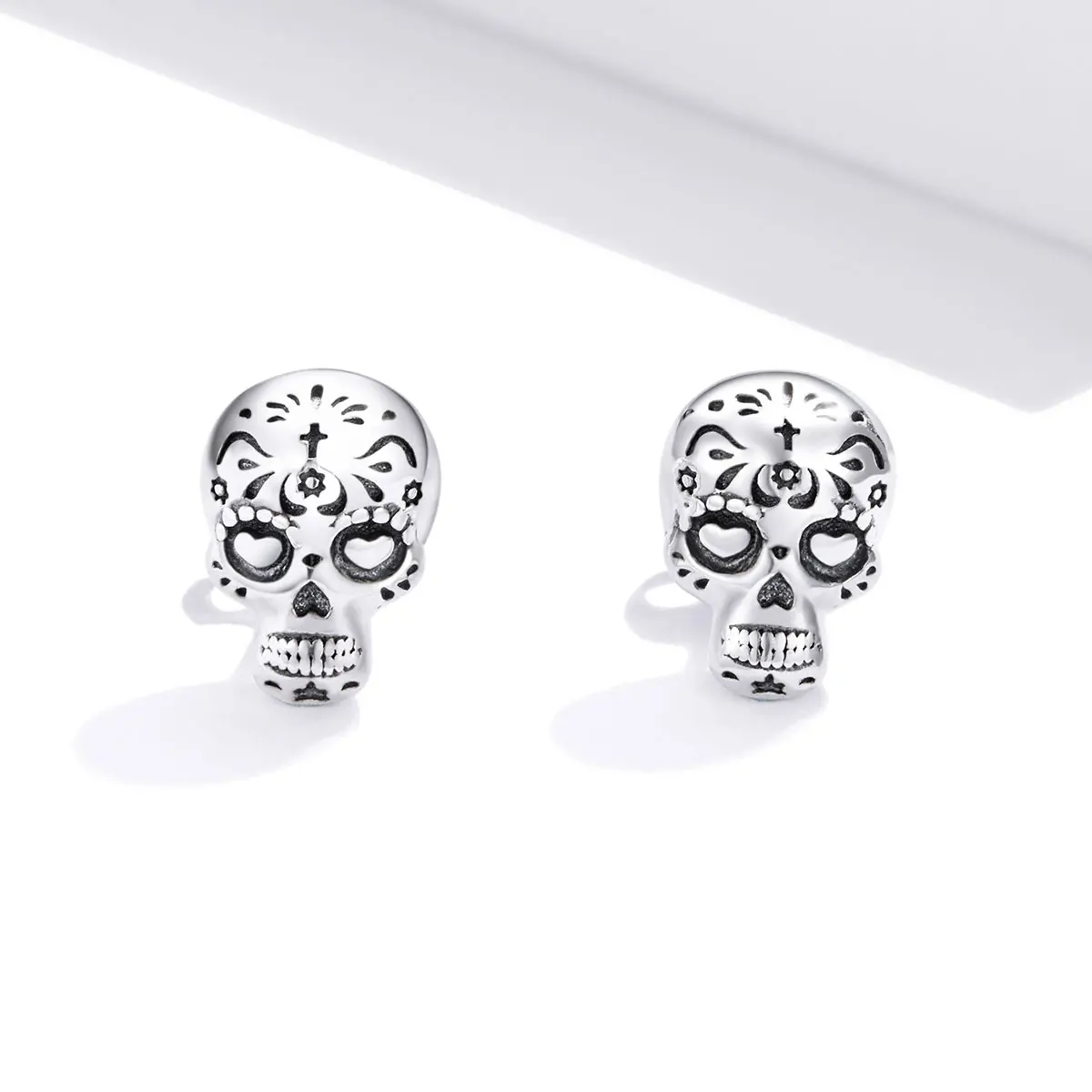

Statement Earrings Silver Jewelry 925 Sterling Skull Earrings