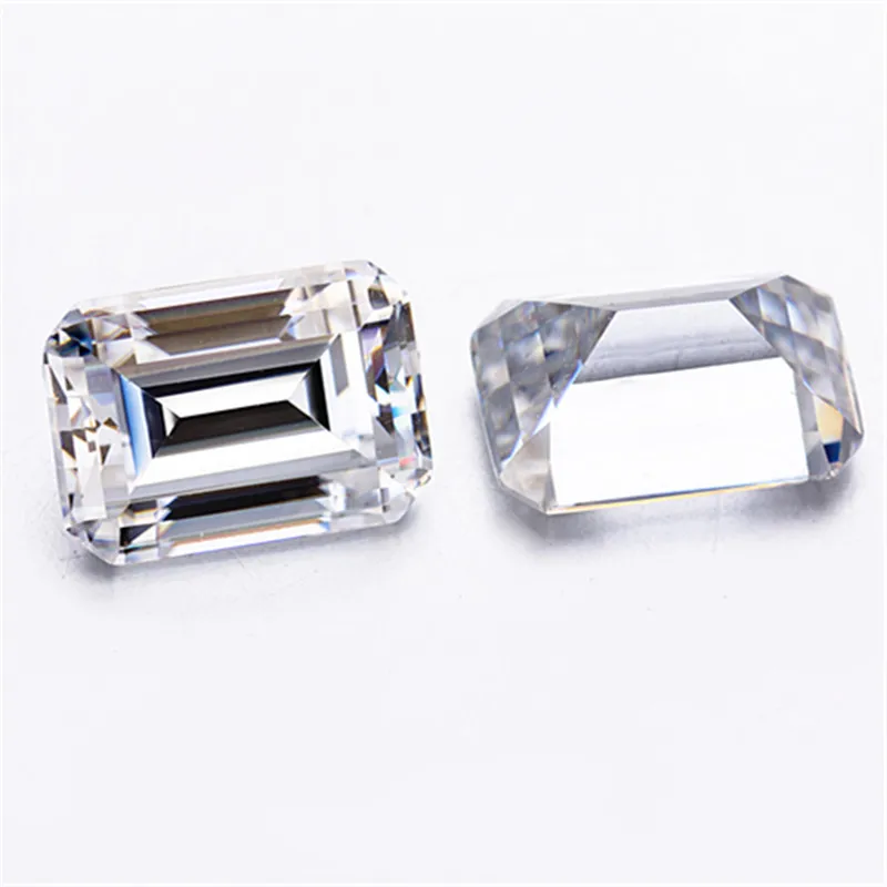 Wholesale Emerald Cutting  Moissanite Fancy Shape  1CT 2CT 3CT 4CT 5CT  D/VVS Loose Moissanite OCT Diamond for Jewelry