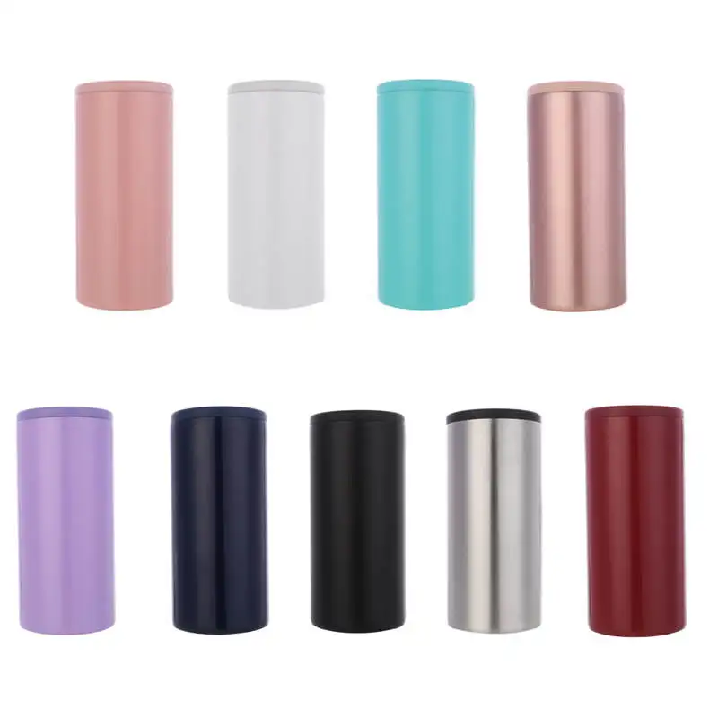 

Amozon hot selling products 12oz double wall stainless steel ss304 vaccum insulated skinny drink can cooler