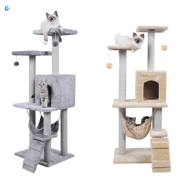 

Factory Directly Cat Scratching Tree Large Cat Tree Tower Wholesale Cat Trees House, As picture showed