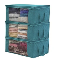 

Non-Woven Folding Storage Box Home Visible Clothes Quilt Blankets Bedding Organizer Wardrobe Clothing Finishing Case dust Bag