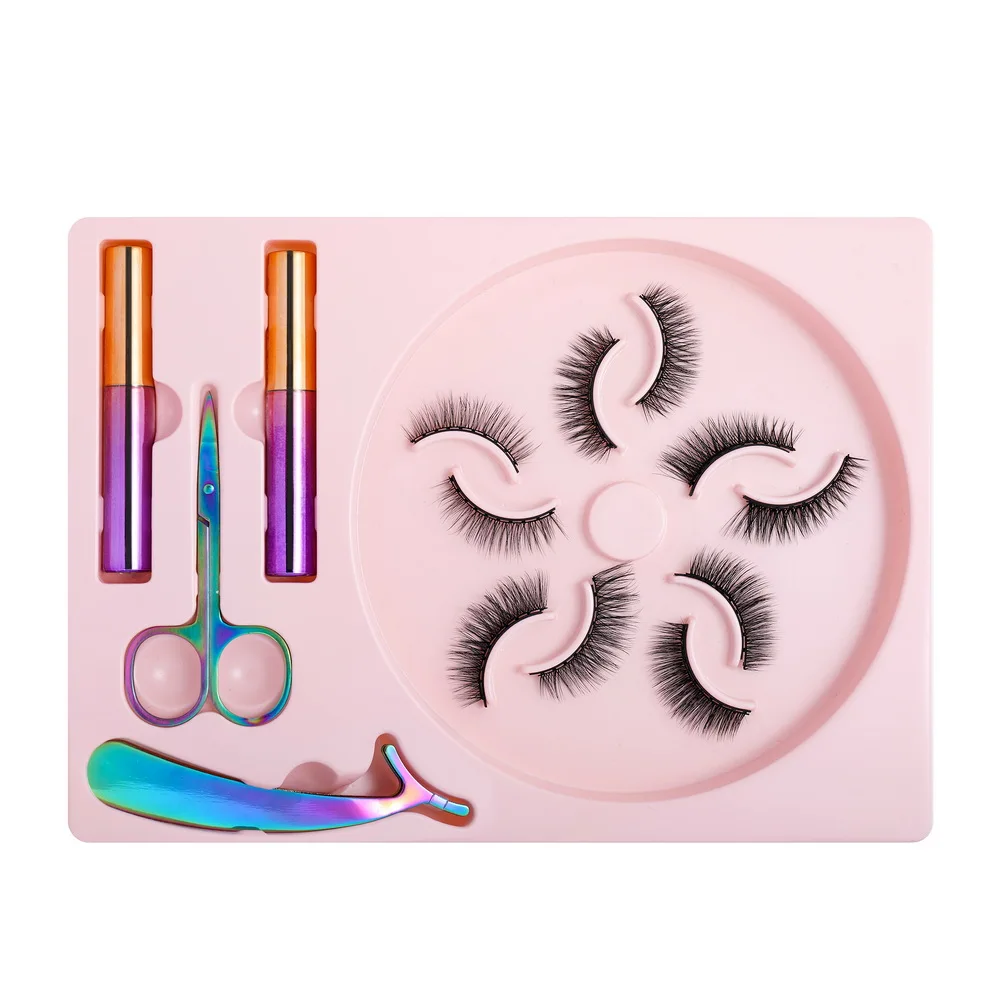 

2021 Latest 8d Private Lable Magnetic Eyelashes Set Hot Selling Eyelash Vendor Customized Boxes, Black color