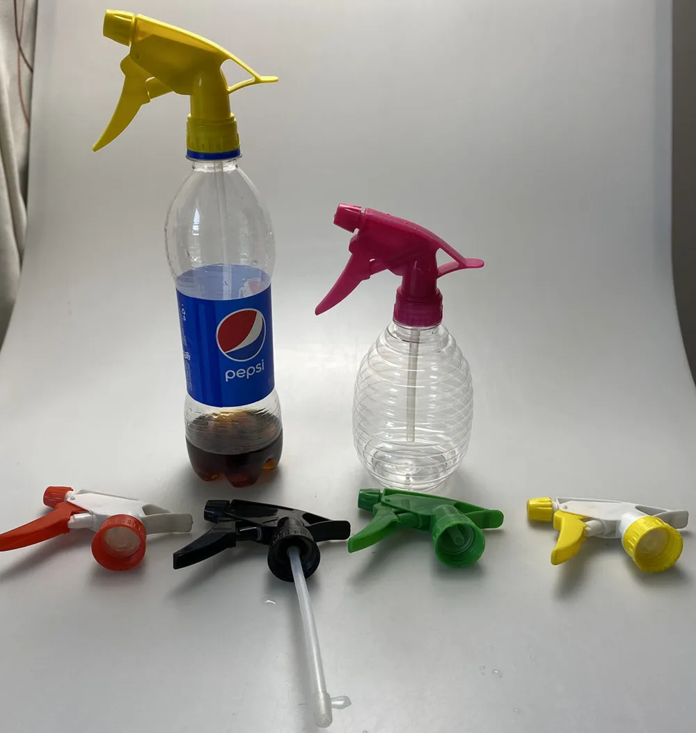 

28/400 Plastic Bottle Sprayer Head, Trigger Sprayer Nozzle with coco cola bottle triger sprayer, Blue, yellow and green