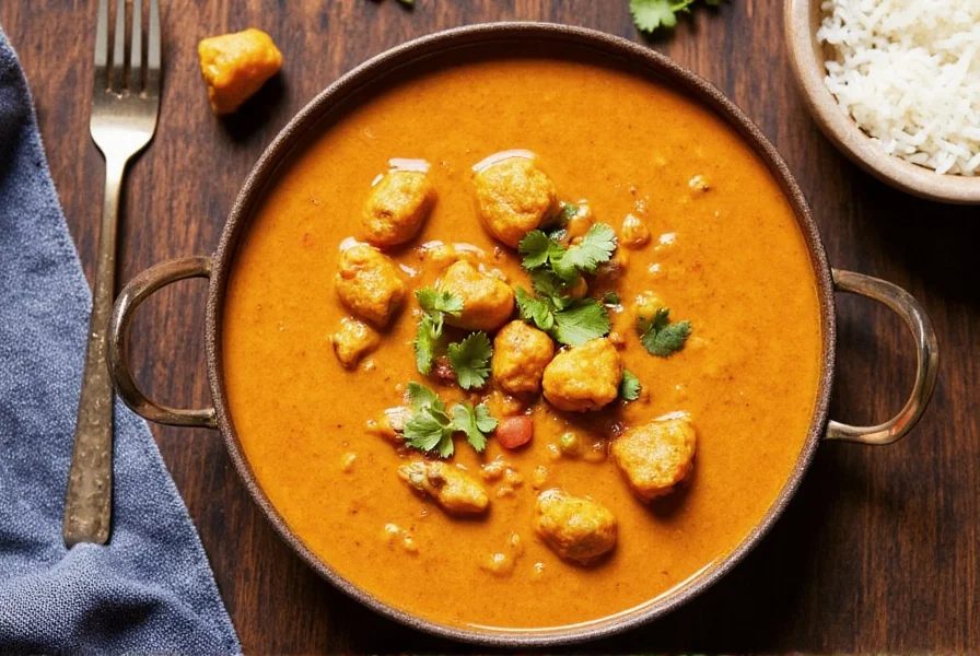 Spices used in curry preparation including turmeric, cumin, coriander, and chili peppers